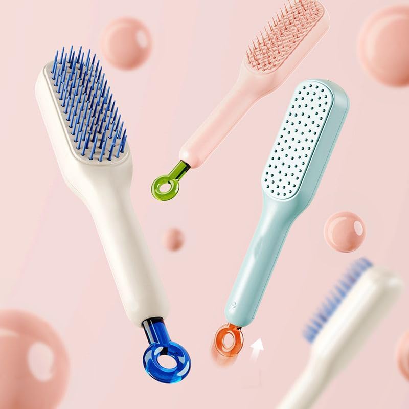 Self-Cleaning Anti-Static Detangling Massage Comb