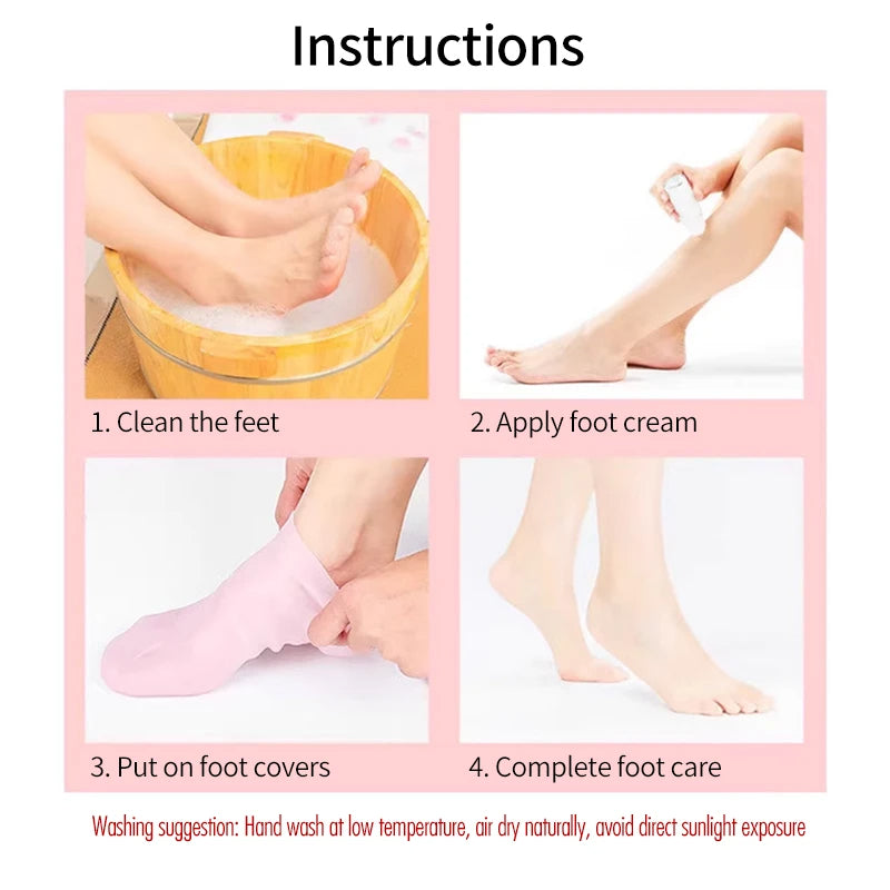 Silicone Moisturizing Gel Socks