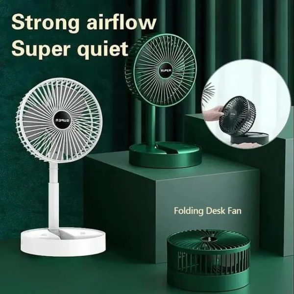 Portable Telescopic Folding Fan Table Desk Fan | 3 Speeds Adjustable Height Fan (non-chargeable)