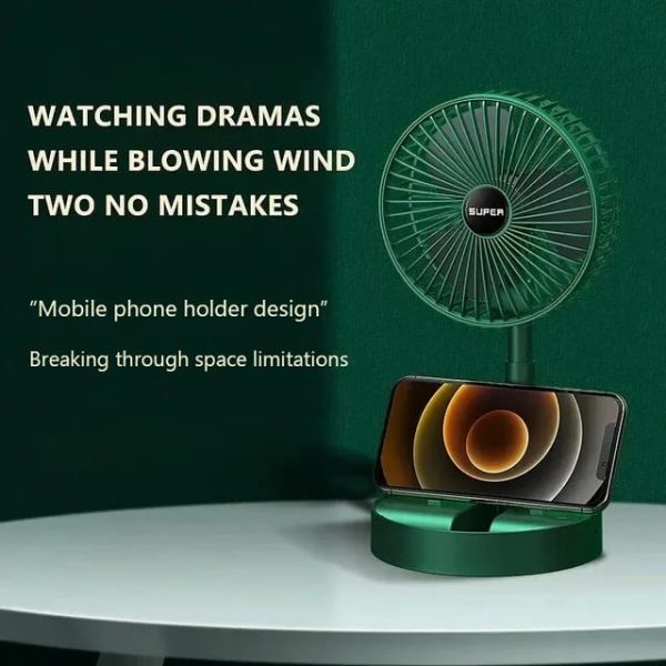 Portable Telescopic Folding Fan Table Desk Fan | 3 Speeds Adjustable Height Fan (non-chargeable)