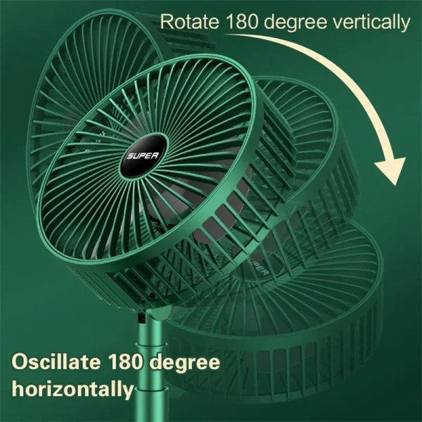 Portable Telescopic Folding Fan Table Desk Fan | 3 Speeds Adjustable Height Fan (non-chargeable)