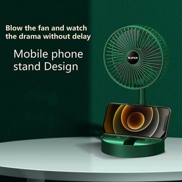 Portable Telescopic Folding Fan Table Desk Fan | 3 Speeds Adjustable Height Fan (non-chargeable)