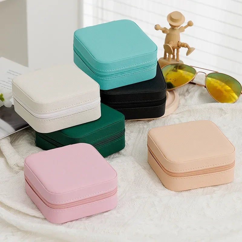 Portable Jewelry Box Storage Organizer Earring Holder Gift