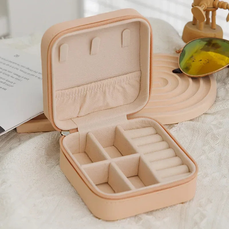 Portable Jewelry Box Storage Organizer Earring Holder Gift