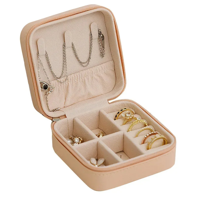 Portable Jewelry Box Storage Organizer Earring Holder Gift