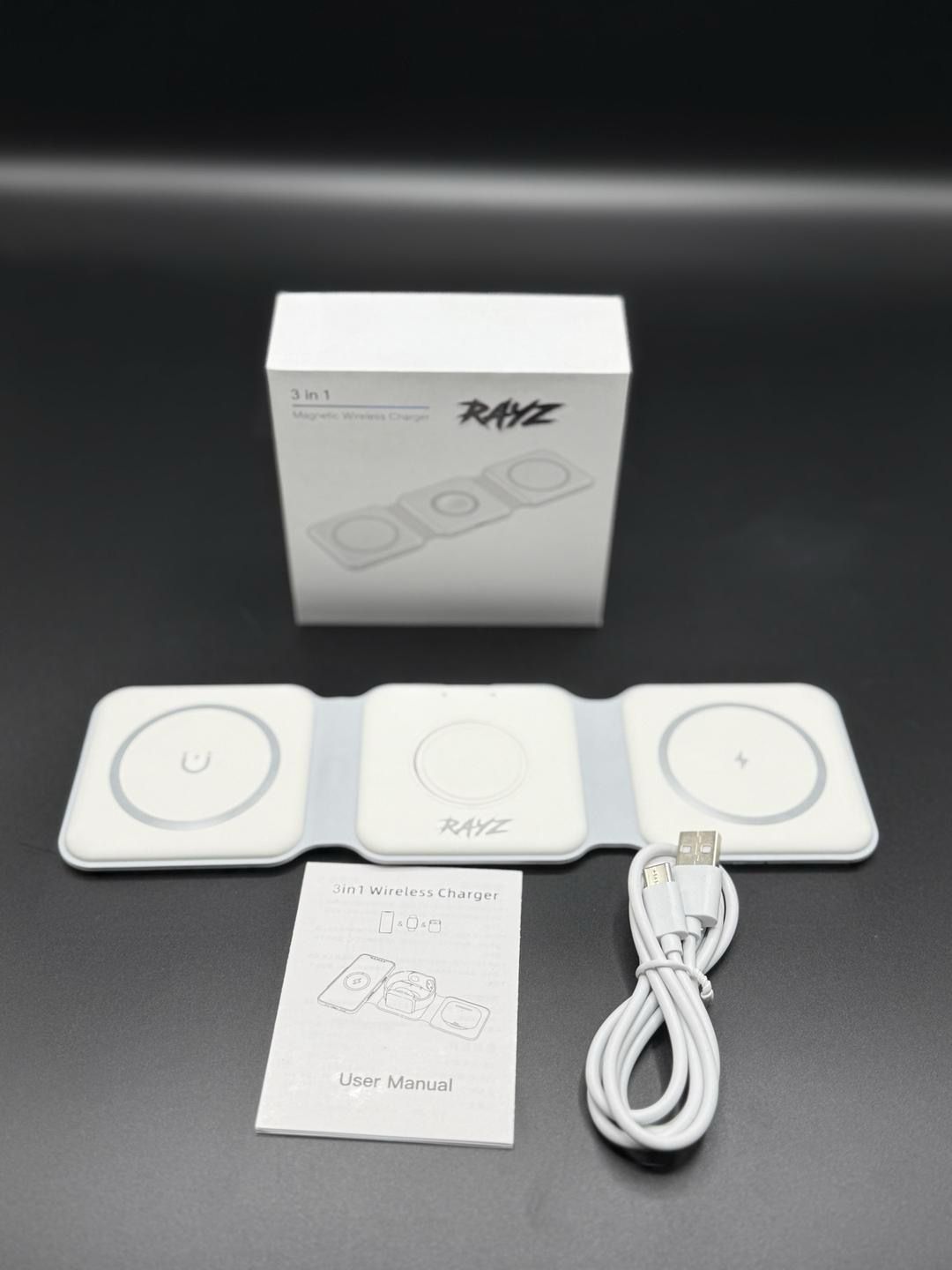 3 in 1 Wireless Charging Pad- 15 watts Power Hub3 in  Magnetic Charging Pad.